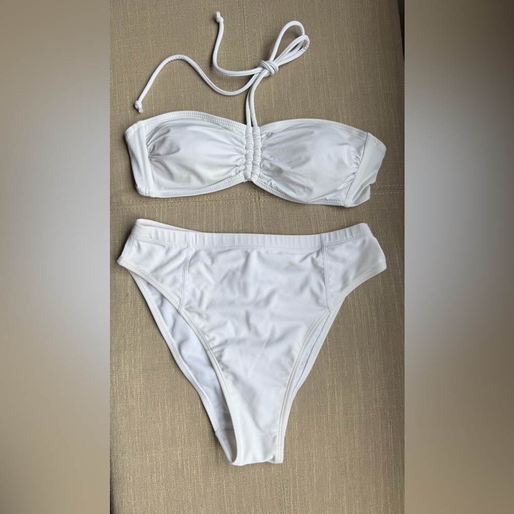 Primark White Bandeau Bikini Set
